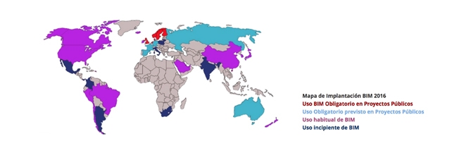 plano mundial tecnología BIM