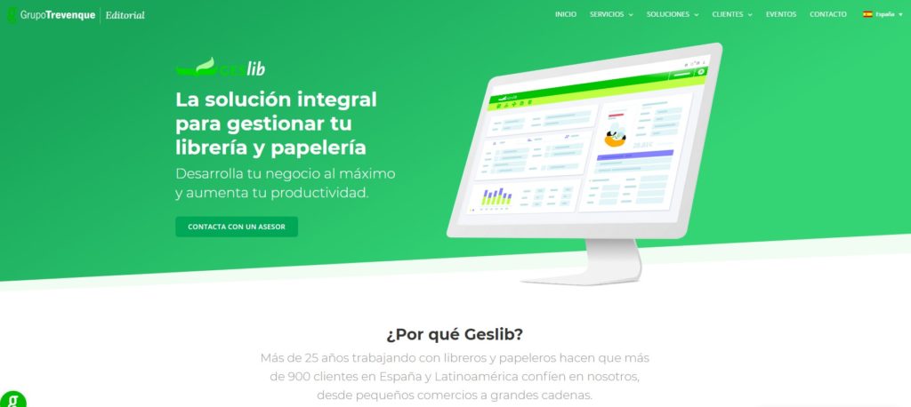 Portada de la nueva web de Geslib