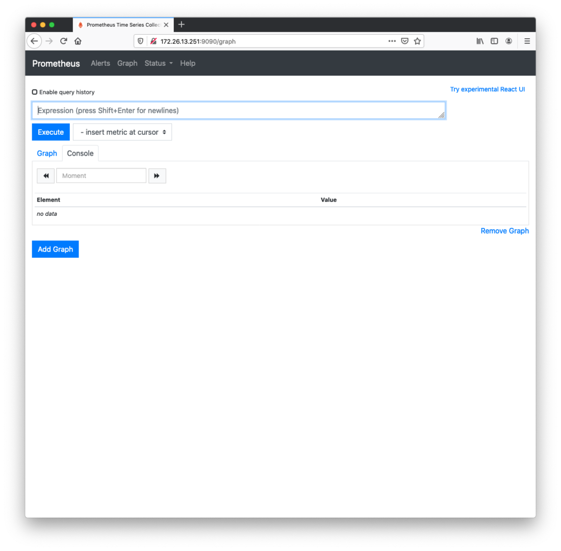Interfaz de Prometheus