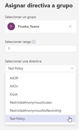 Gestionar directivas de reunión en Microsoft Teams